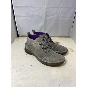 Ladies Jambu Madison Grey w/Purple Trim Chukka Boot Size 7.5 Great Condition